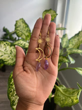 Load image into Gallery viewer, Moon and Sun Crystal Earrings
