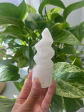 Load image into Gallery viewer, Satin Spar (Selenite) Spiral Tower
