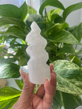 Load image into Gallery viewer, Satin Spar (Selenite) Spiral Tower
