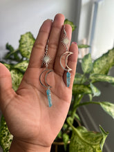Load image into Gallery viewer, Moon and Sun Crystal Earrings
