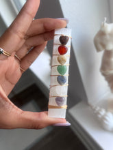 Load image into Gallery viewer, 7 Chakra Satin Spar Wand
