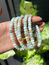 Load image into Gallery viewer, Faceted Rondelle Amazonite Bracelet 8mm
