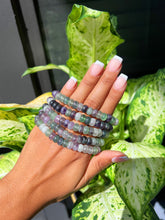 Load image into Gallery viewer, Faceted Rondelle Fluorite Bracelet 8mm
