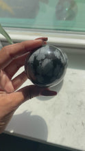 Load and play video in Gallery viewer, Snowflake Obsidian Sphere
